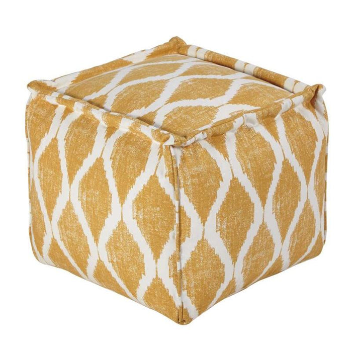 Furniture Pouf-yellow stipe