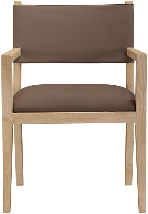 Avon - Vegan Leather Dining Arm Chair - Simple Home Plus