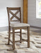Moriville - Beige - Upholstered Barstool (Set of 2) - Simple Home Plus