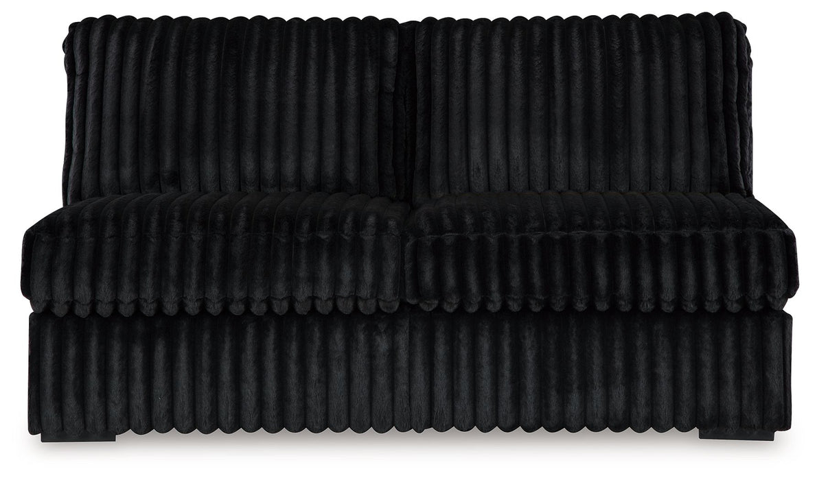 Midnight-Madness - Armless Loveseat - Onyx - Simple Home Plus