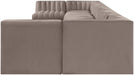 Rummi - Armless Velvet Performance Fabric Upholstered 9 Piece Modular Sectional - Simple Home Plus
