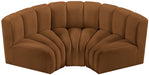 Arc - Velvet 3 Piece Modular U-Shaped Sofa - Saddle - Simple Home Plus