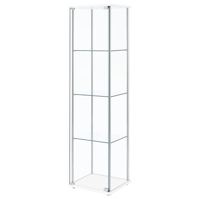 Bellatrix - 4-Shelf Clear Glass Curio Cabinet - Simple Home Plus