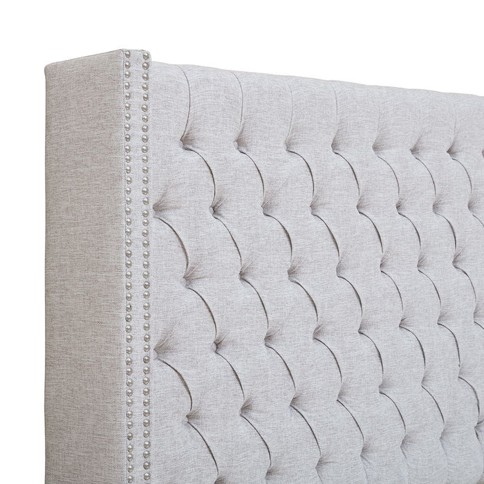 Amelia - Queen Upholstery Headboard - Gray - Simple Home Plus