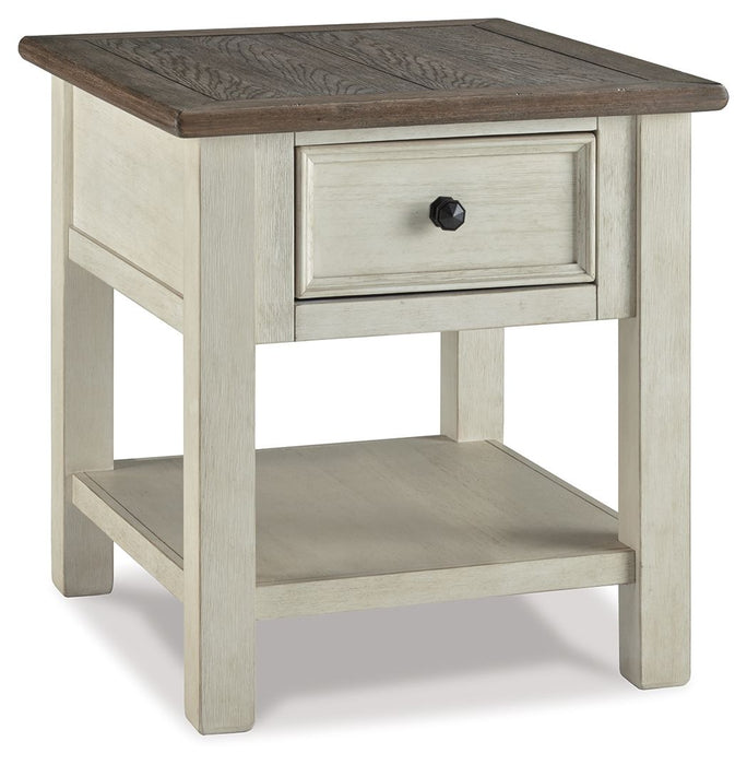 Bolanburg - White / Brown / Beige - Rectangular End Table - Simple Home Plus
