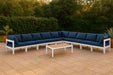 Nizuc - Outdoor Patio 10 Piece Modular Sectional With White Frame - Simple Home Plus