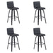 Vienna - Modern Swivel Bar Height Stool - Black Brushed Wood Frame - Simple Home Plus