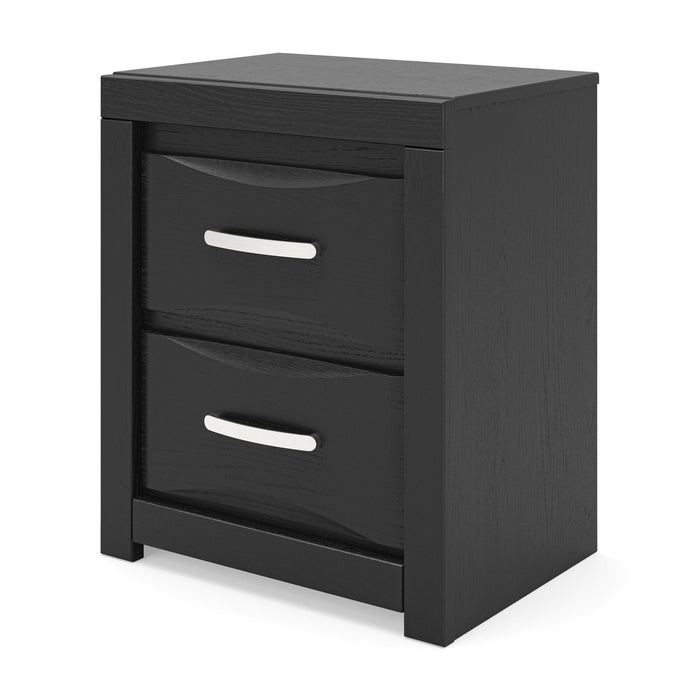 Stabotta - Two Drawer Night Stand - Black - Simple Home Plus