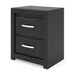 Stabotta - Two Drawer Night Stand - Black - Simple Home Plus