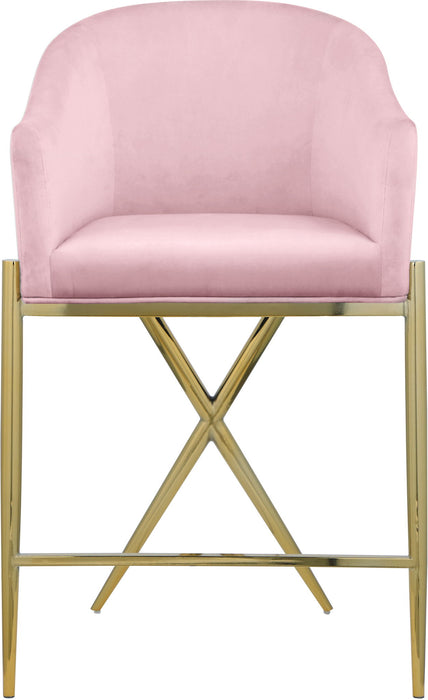 Xavier - Counter Stool with Gold Legs - Simple Home Plus