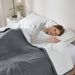Fleece to Sherpa - Twin Heated Blanket - Dark Gray - Simple Home Plus