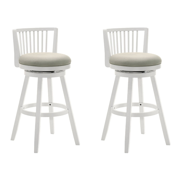 Harper - 26" Amber Glow Counter Height Rubberwood Swivel Barstool - Simple Home Plus
