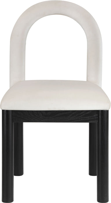 Conrad - Velvet Dining Chair With Black Legs - Simple Home Plus