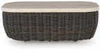 Kimora - Beige / Dark Brown - Rectangular Cocktail Table - Simple Home Plus