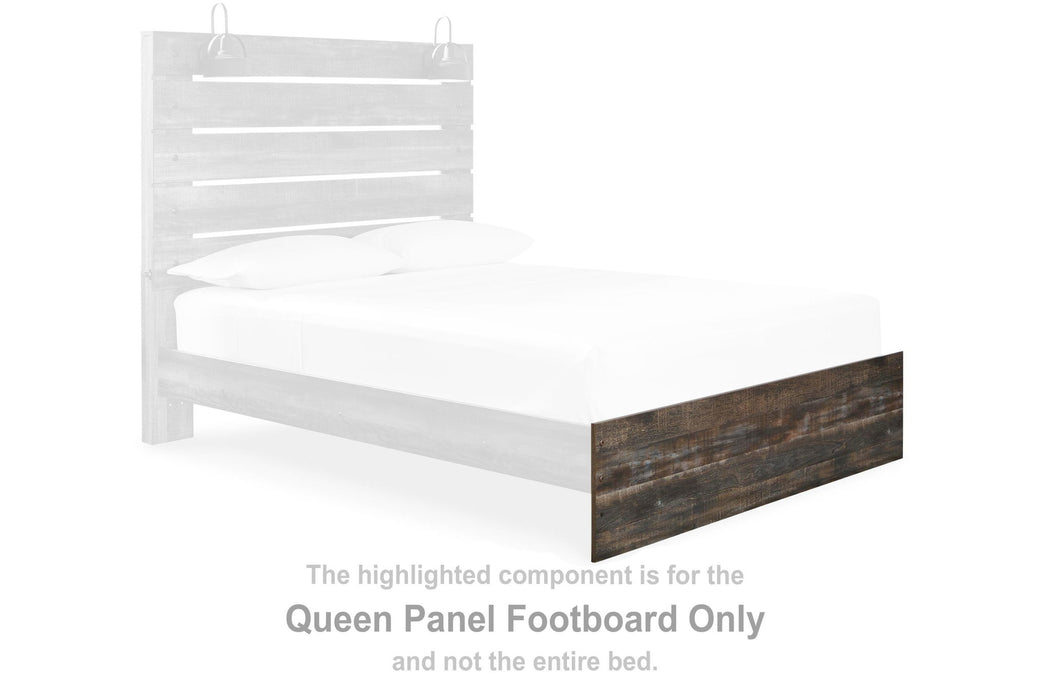 Drystan - Queen Panel Footboard - Brown / Beige - Simple Home Plus