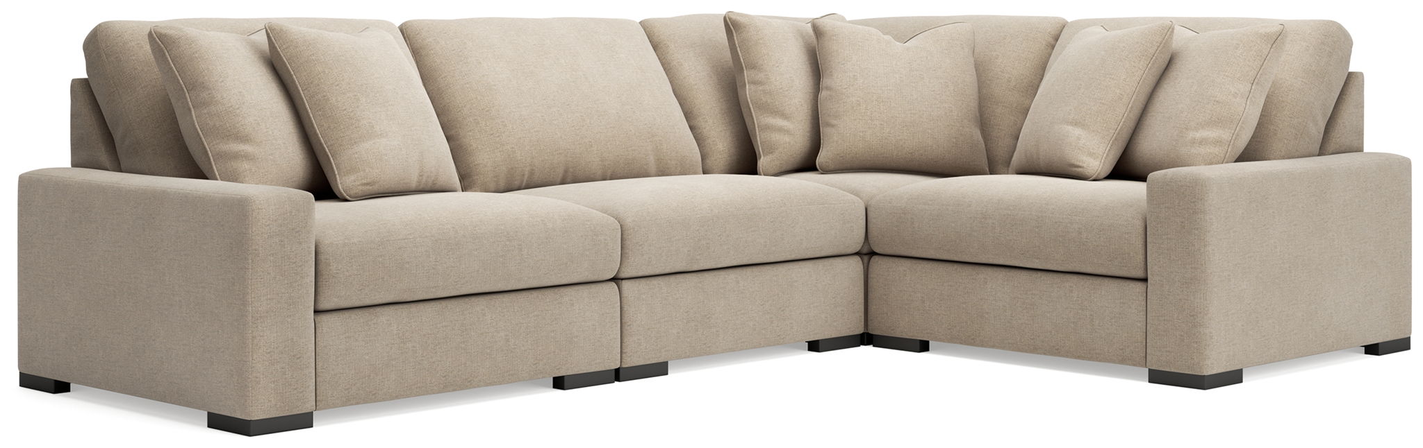 Calden - 4-Piece Sectional - Oatmeal - Simple Home Plus
