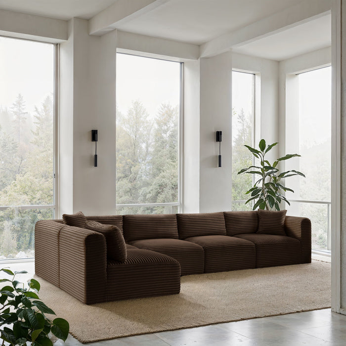 Shaggy - 5 Piece Modular Sectional - Simple Home Plus