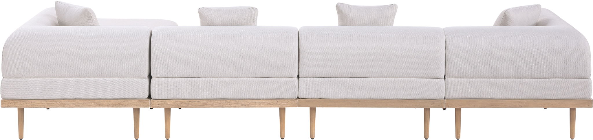 Laguna - 5 Piece 106.5" Upholstered Outdoor Patio Modular Sectional - Simple Home Plus