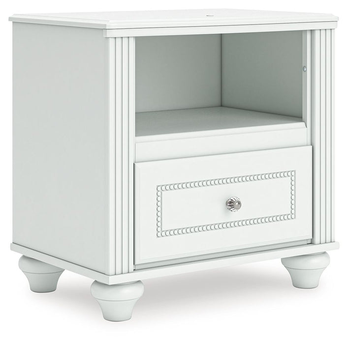 Kozlani - One Drawer Night Stand - White - Simple Home Plus