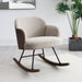 Paige - Boucle Upholstered Mid Back Rocking Chair - Simple Home Plus