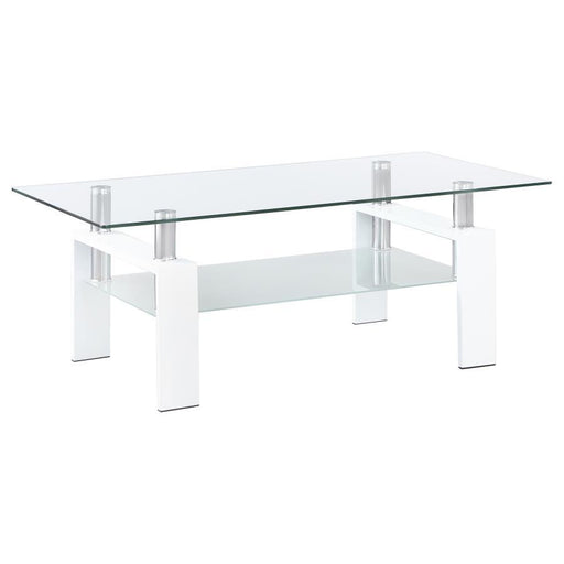 Dyer - 1-Shelf Rectangular Glass Top Table - Simple Home Plus