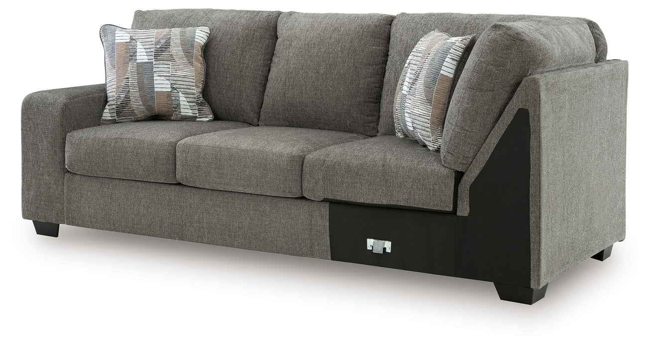 Clarington - LAF Sofa With Corner Wedge - Greystone - Simple Home Plus