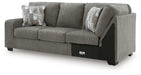 Clarington - LAF Sofa With Corner Wedge - Greystone - Simple Home Plus