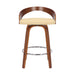 Sonia - 26" Counter Height Swivel Bar Stool - Walnut Wood - Simple Home Plus