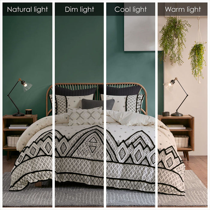Marta - King 3 Piece Blended Duvet Cover Set - Natural - Simple Home Plus