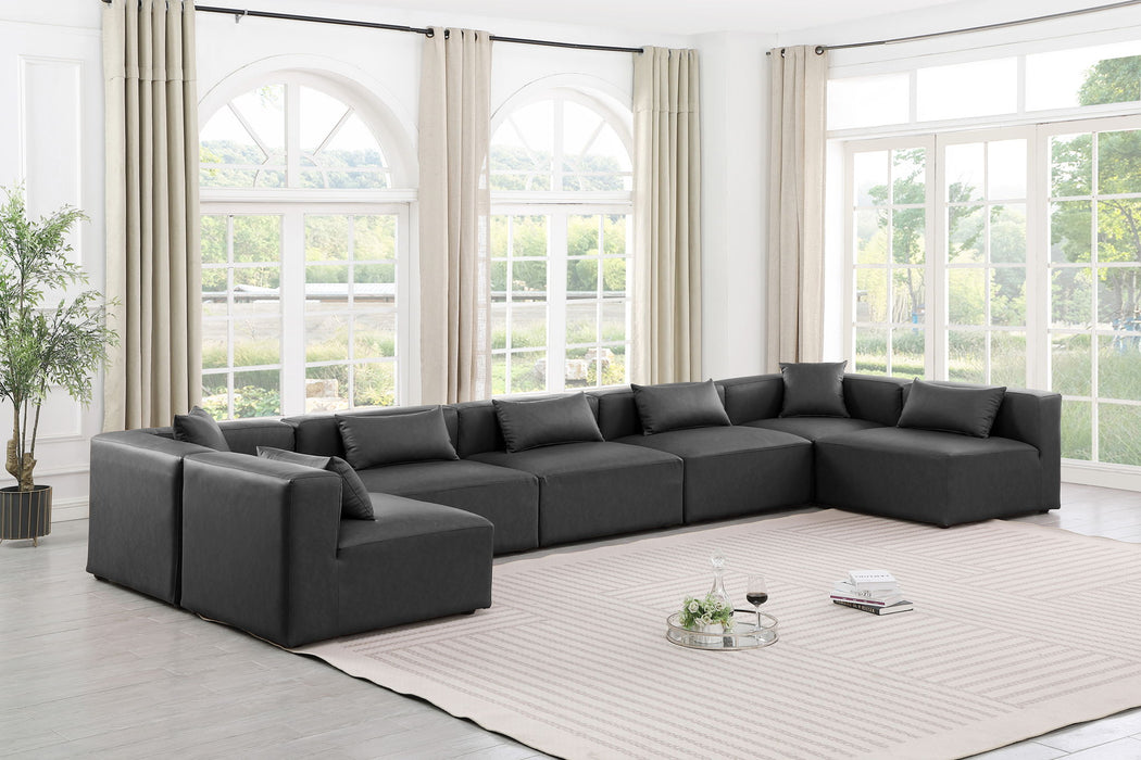 Cube - 7 Piece Modular U-Shaped Sectional - Simple Home Plus