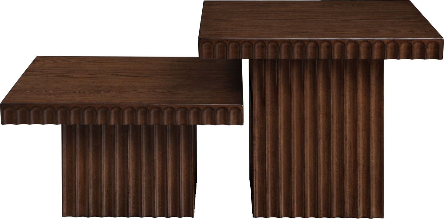 Spencer - Oak Veneer 2 Piece Coffee Table - Simple Home Plus