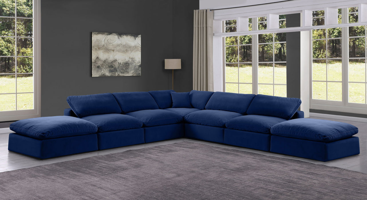 Comfy - 7 Piece Velvet Modular Corner Sectional - Simple Home Plus