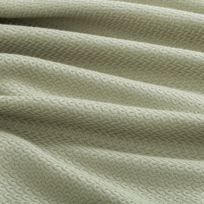Egyptian Cotton - Full/Queen 100% Certified Egyptian Cotton Blanket - Micro-Herringbone Green