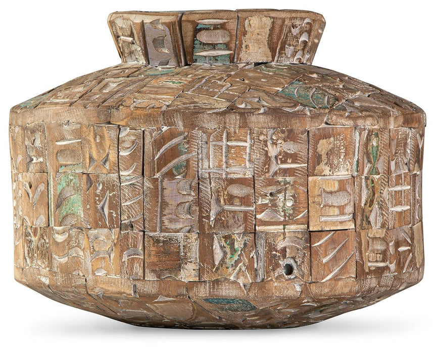 Meltland - Natural / Black - Vase - Square - Simple Home Plus