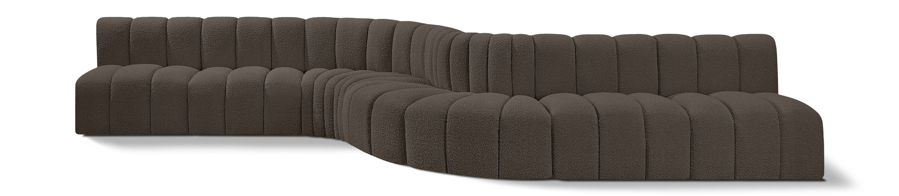Arc - Boucle Fabric 8 Piece Curved Modular Sofa - Simple Home Plus