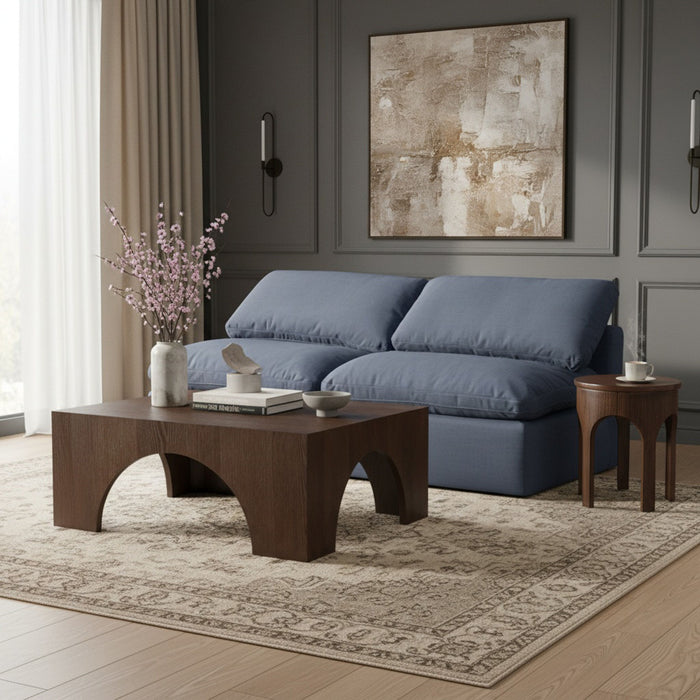 Indulge - Linen 2 Seat Modular Armless Sofa - Simple Home Plus