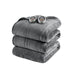 Heated Microlight to Berber - King Blanket - Gray - Simple Home Plus