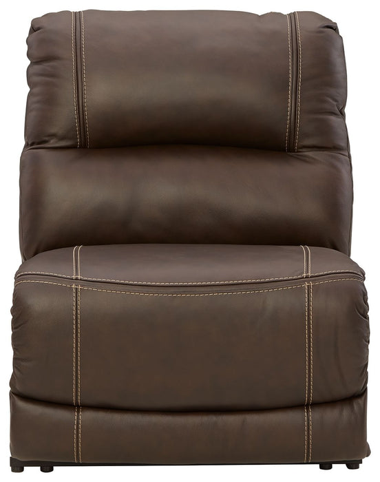 Dunleith - PWR Armless REC w/Adj Headrest - Chocolate - Simple Home Plus