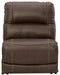 Dunleith - PWR Armless REC w/Adj Headrest - Chocolate - Simple Home Plus