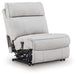 Social Pointe - Power Armless Recliner With Adjustable Headrest - Pearl / Ash - Simple Home Plus