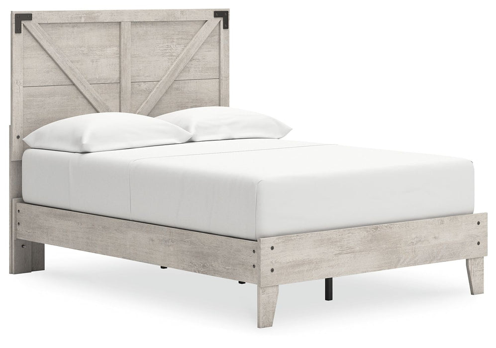 Shawburn - Platform Bed With Crossbuck Panel Headboard - Simple Home Plus