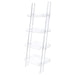 Amaturo - 4-Shelf Acrylic Ladder Bookshelf - Clear - Simple Home Plus