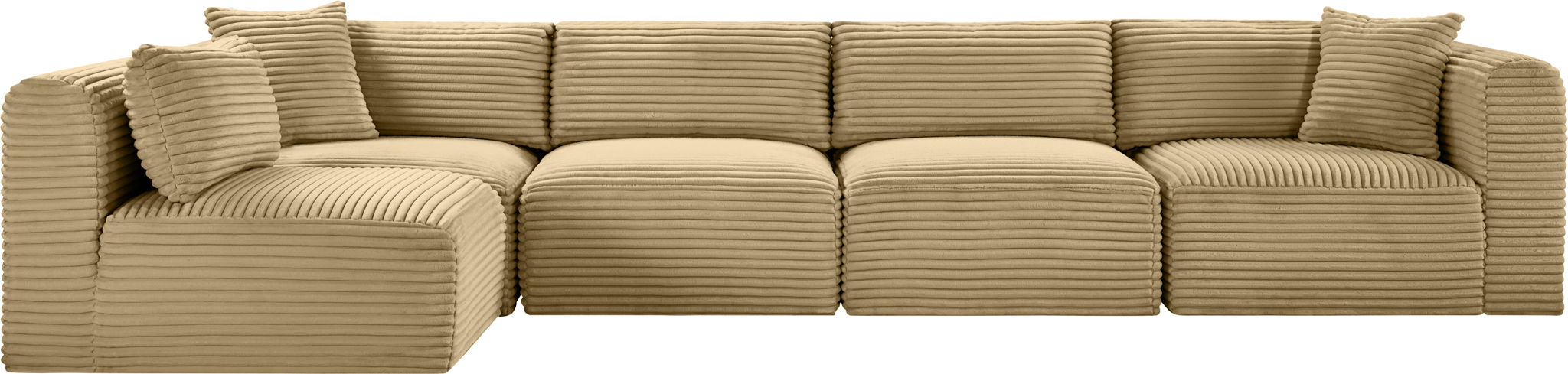 Shaggy - 5 Piece Modular Sectional - Simple Home Plus