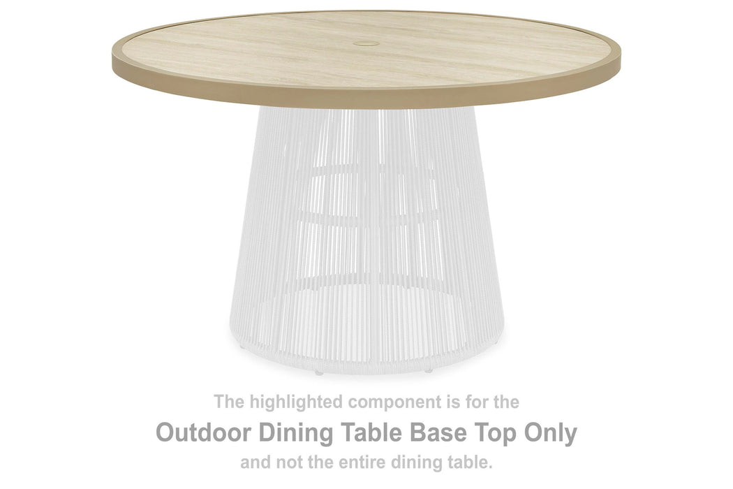 Orchard Beach - Round Dining Room Table Top - Beige - Simple Home Plus