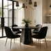 Ferro - Upholstered Dining Side Chair With Brushed Gold Legs - Simple Home Plus