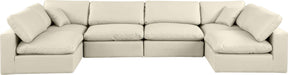 Comfy - 6 Piece Faux Leather Modular Armless Sectional - Simple Home Plus