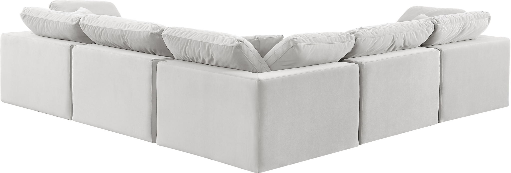 Comfy - 5 Piece Velvet Modular Corner Sectional - Simple Home Plus