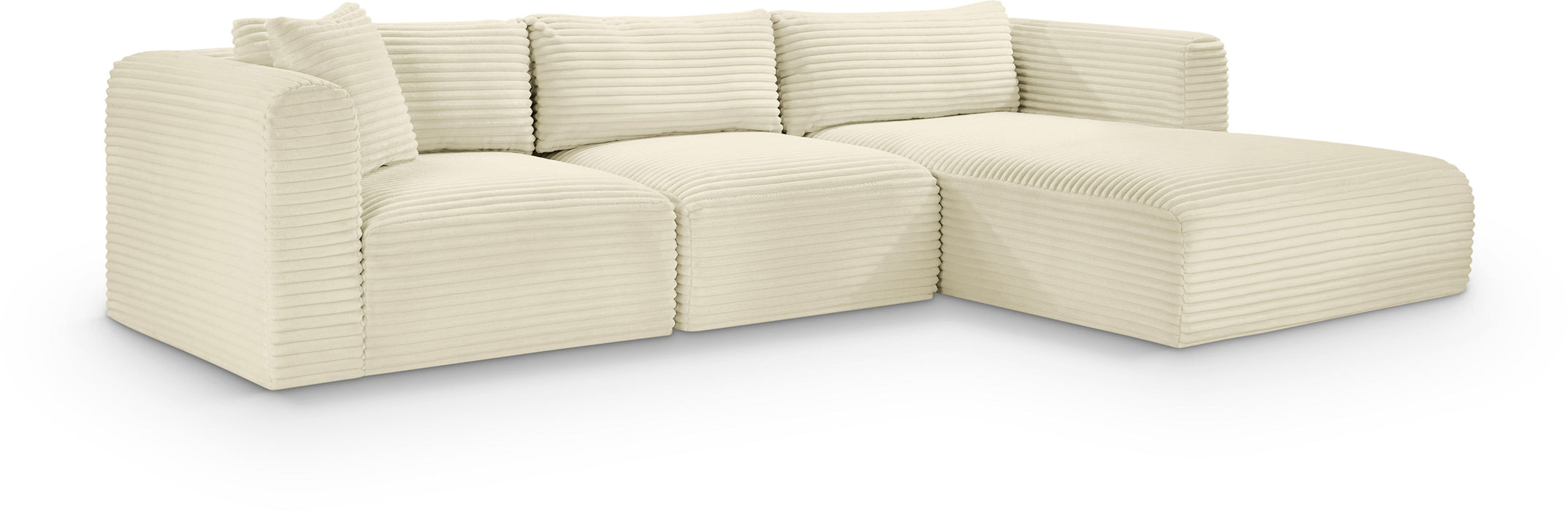Shaggy - 3 Piece Modular Sectional - Simple Home Plus