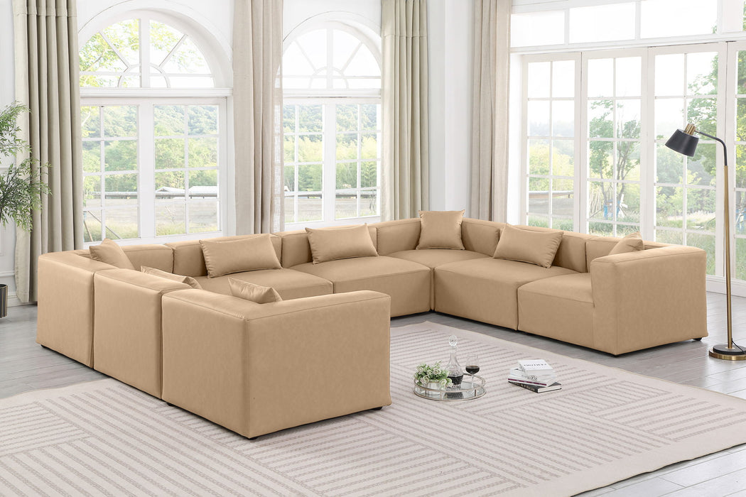 Cube - 8 Piece Modular Sectional - Tan - Simple Home Plus