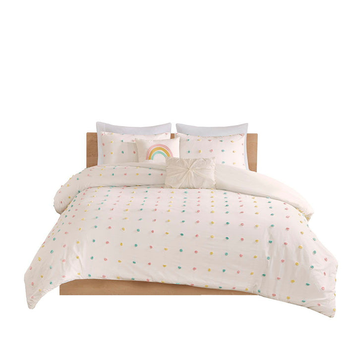 Callie - Twin Pom Pom Duvet Cover Set - Multi - Simple Home Plus
